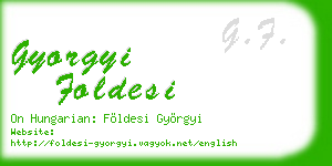 gyorgyi foldesi business card