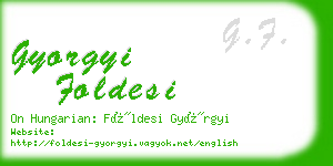 gyorgyi foldesi business card